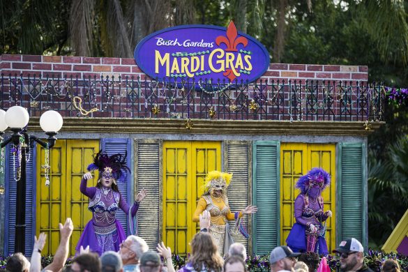 Busch Gardens Tampa Mardi Gras 2023 - Bead Toss